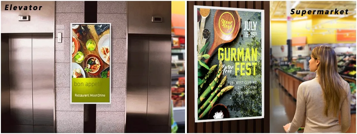 Ultra stretch digital signage display is a digital display device designed specifically for narrow spaces. Elevators and supermarkets are two common scenarios. Ultra stretch digital signage display is a digital display device designed specifically for narrow spaces. Elevators and supermarkets are two common scenarios.