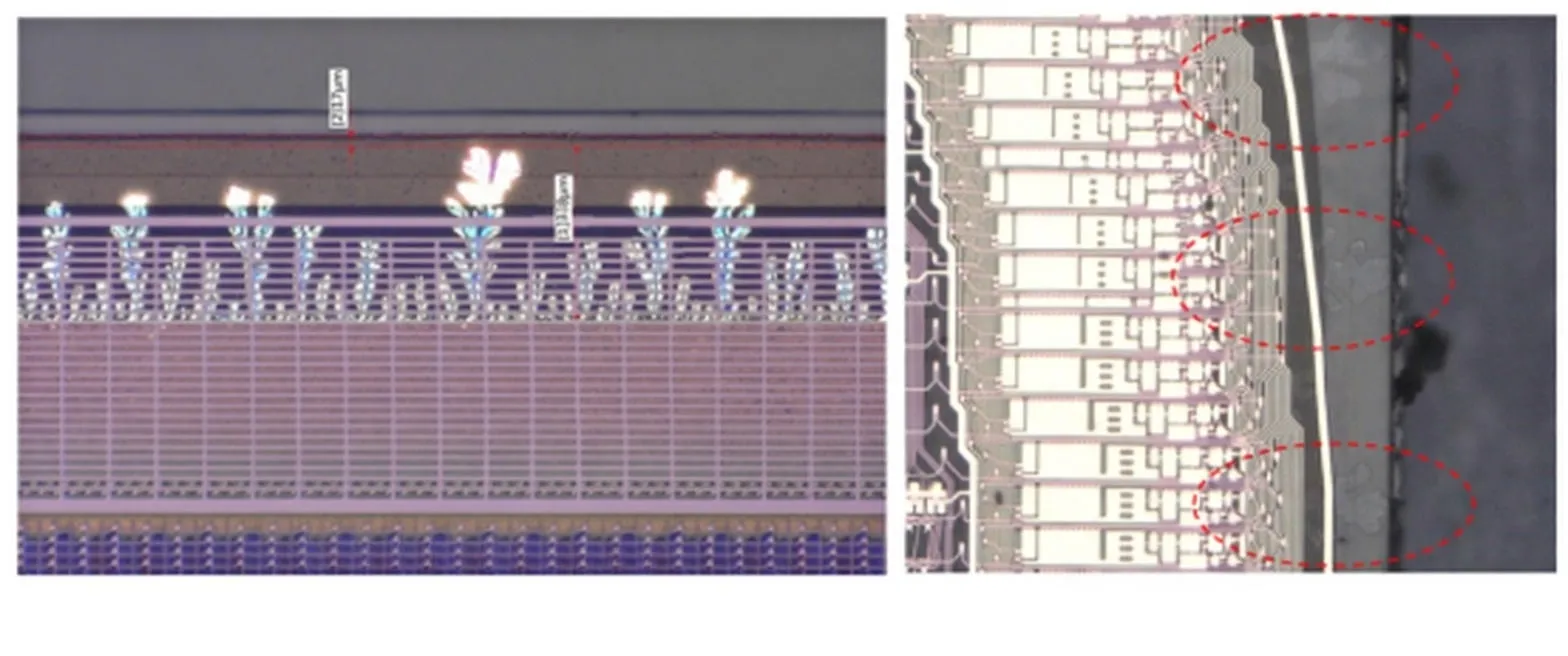 Illustration of LCD frame adhesive puncture failure Illustration of LCD frame adhesive puncture failure